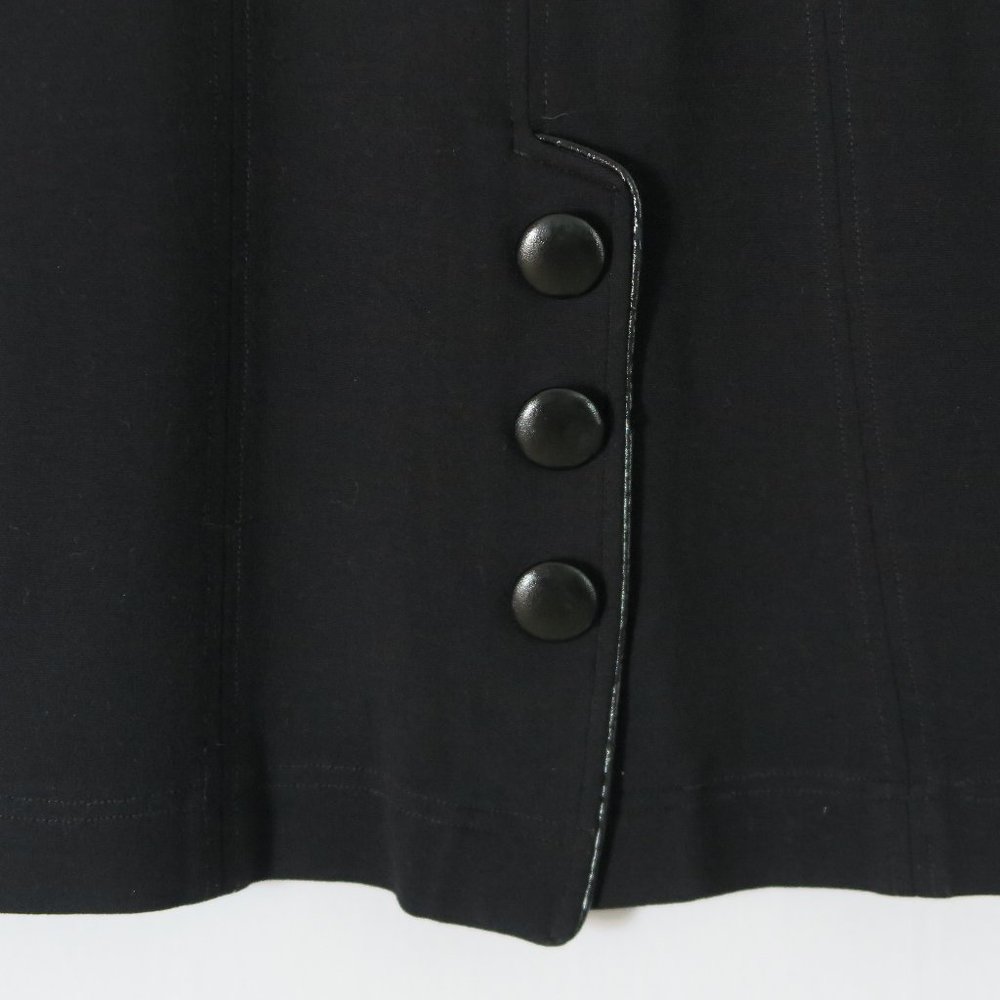 YOANA BARASCHI Black Straight Pencil Viscose Blend Skirt Size 4 Made in USA - Picture 6 of 8